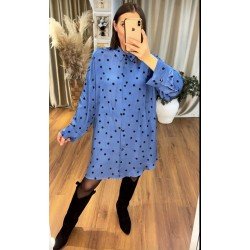 İnce puanlı gömlek elbise