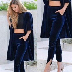 Kadife Kumaş Ceket Pantolon Takım