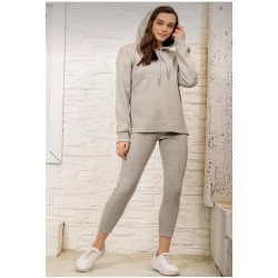 Kapşonlu kumkrep ikili takım