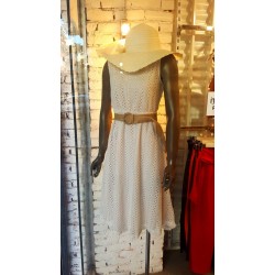 Kayık Yaka Eteği Çan Dantel Elbise