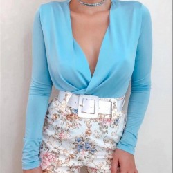 Kemerli şort bluz takım