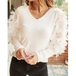 Kol Tasarım V Yaka Bluz