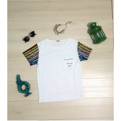 Kolu Payetli Tshirt Kolu Payetli Tshirt