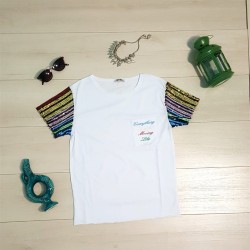 Kolu Payetli Tshirt Kolu Payetli Tshirt