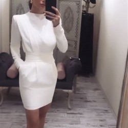 Kuşak detay cepli elbise Kuşak detay cepli elbise