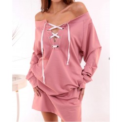 Kuşgözü Bağcıklı Elbise Kuşgözü Bağcıklı Elbise