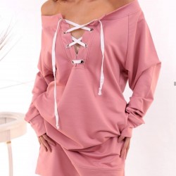 Kuşgözü Bağcıklı Elbise Kuşgözü Bağcıklı Elbise