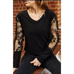 Lase Tül Kumaş Bluz