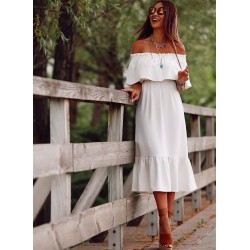 Madonna Yaka Beyaz Elbise Madonna Yaka Beyaz Elbise