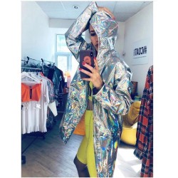 Neon Parlak Yağmurluk