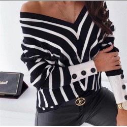 Ön-Arka V Yaka Triko Bluz