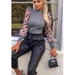 Organze Kol Puanlı Bluz