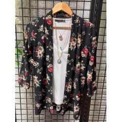 Örme Crep Desenli Ceket Örme Crep Desenli Ceket