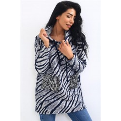 Payet Cepli Kapşonlu Hırka