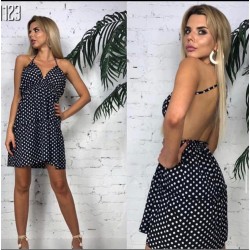 Puantiyeli Mini Elbise Puantiyeli Mini Elbise