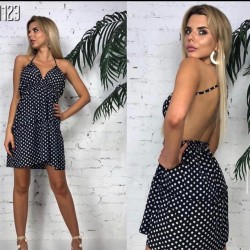 Puantiyeli Mini Elbise Puantiyeli Mini Elbise