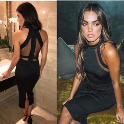 Sırt Tül Detay Elbise Sırt Tül Detay Elbise