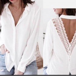 Sırt V Dantel Tasarım Bluz