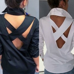 Sırtı Çapraz Detay Gömlek Sırtı Çapraz Detay Gömlek