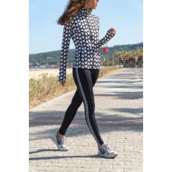 Siyah Beyaz Taytlı Takım