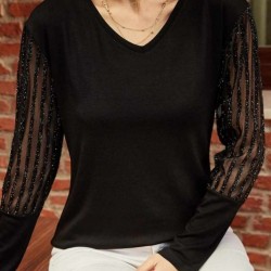 Tasarım Kol Çilek Bluz Tasarım Kol Çilek Bluz