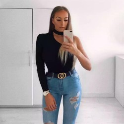 Tek Kol Boyun Detay Bluz Tek Kol Boyun Detay Bluz