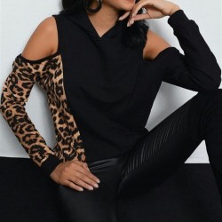 Tek Kol Leopar Omuz Detay Bluz Tek Kol Leopar Omuz Detay Bluz