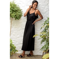 Volanlı İp Askılı Elbise