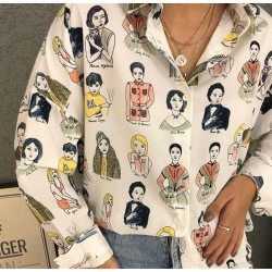 Woman Work Desen Salaş Gömlek