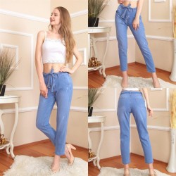 Yüksek Bel Kemerli Jean Pantolon Yüksek Bel Kemerli Jean Pantolon