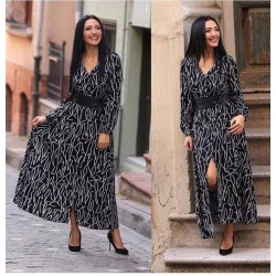 Zigzag Desen Midiboy Elbise Zigzag Desen Midiboy Elbise