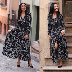 Zigzag Desen Midiboy Elbise Zigzag Desen Midiboy Elbise